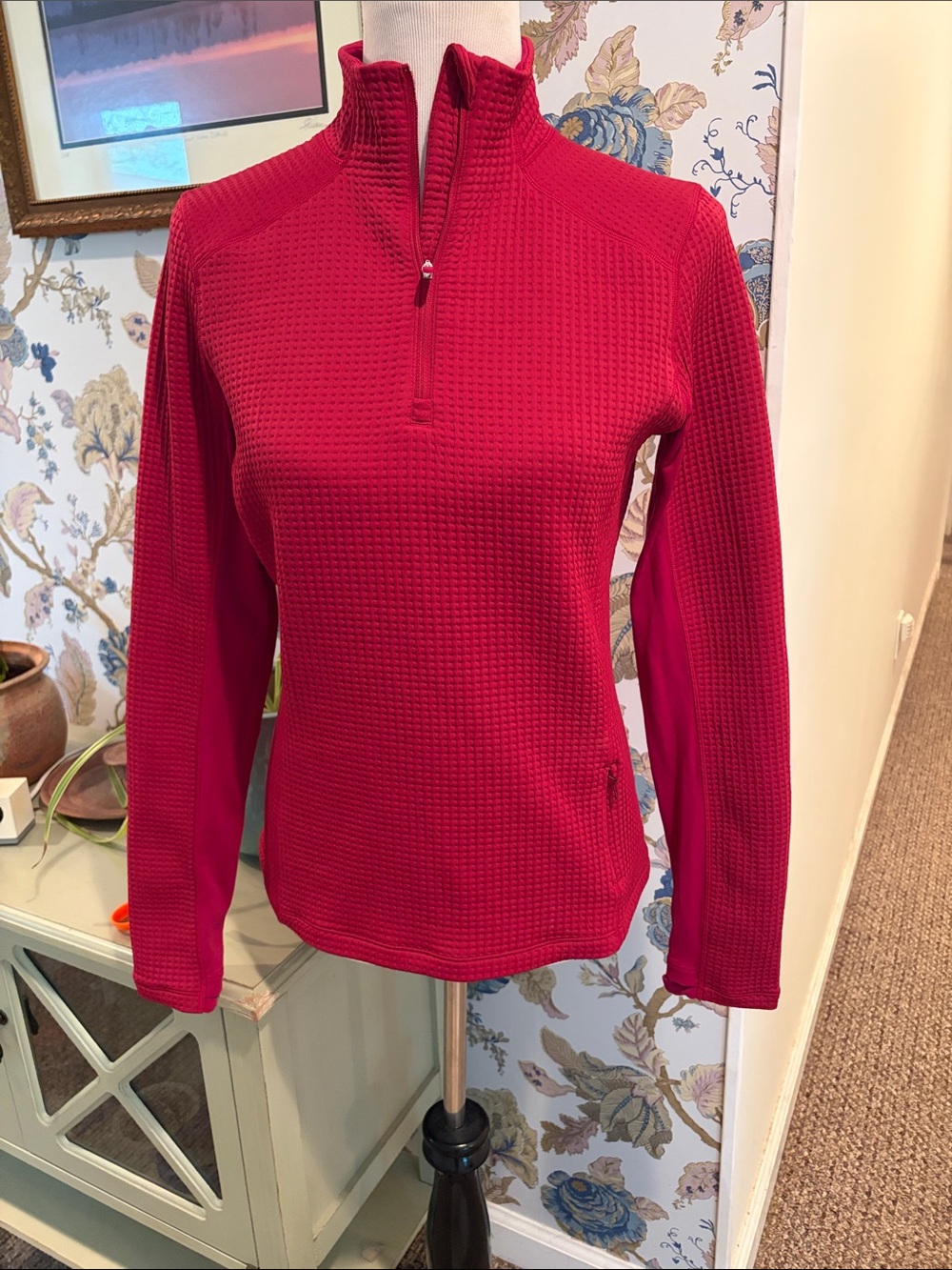 Lululemon Women’s Half-Zip Waffle Knit Pullover in Berry Rumble